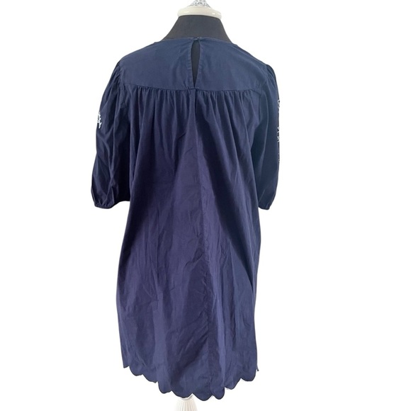 Pomander Place Tuckernut Navy Blue Embroidered Women's Dress Tunic Size Medium - Picture 4 of 10